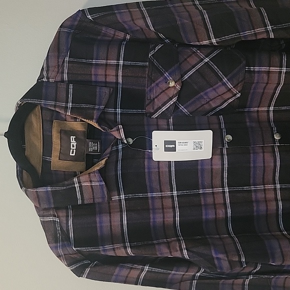 CQR Other - CQR Men's All Cotton Flannel Long Sleeve Shirt NWT Black, Blue, White